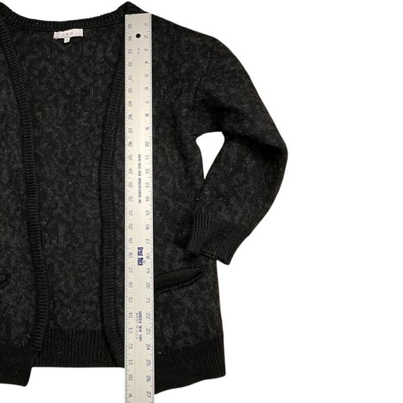 IRO Sweater WMNS S Black Wool Cardigan Leopard Jasek Animal Printed Alpaca Blend - Picture 2 of 11